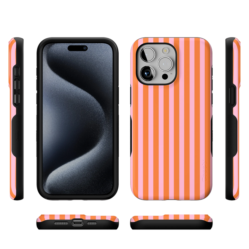 Perfect Stripes | Orange & Pink Stripes Case