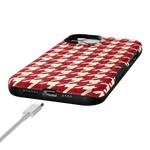 Scarlet Stitch | Red Houndstooth Case