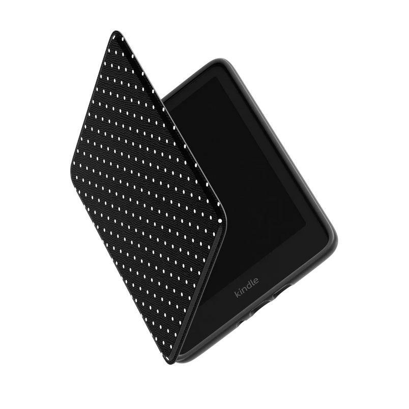 On the Dot | Black Polka Dot Kindle Case