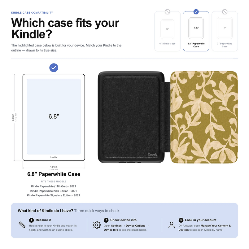 Dust & Bloom | Vintage Floral Kindle Case