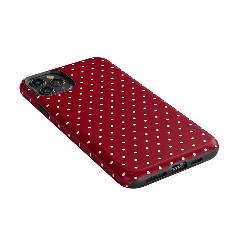 On the Dot | Maroon Polka Dot Case