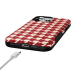 Scarlet Stitch | Red Houndstooth Case