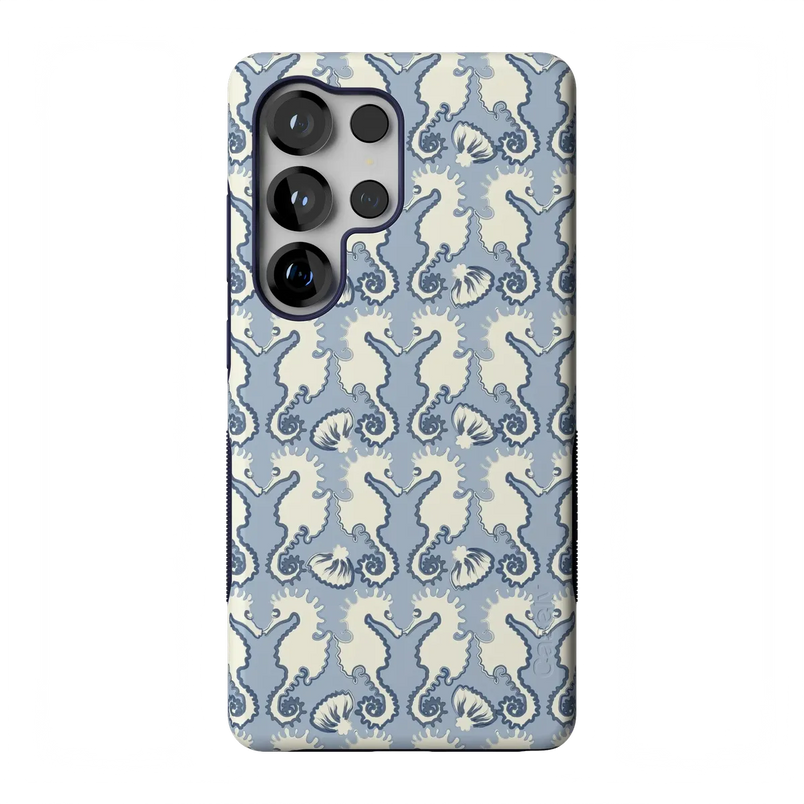 Seahorse Drift | Coastal Blues Case - Galaxy S25 Ultra