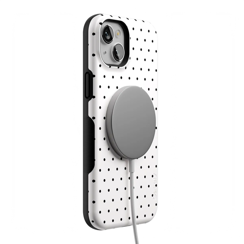 On the Dot | White Polka Dot Case