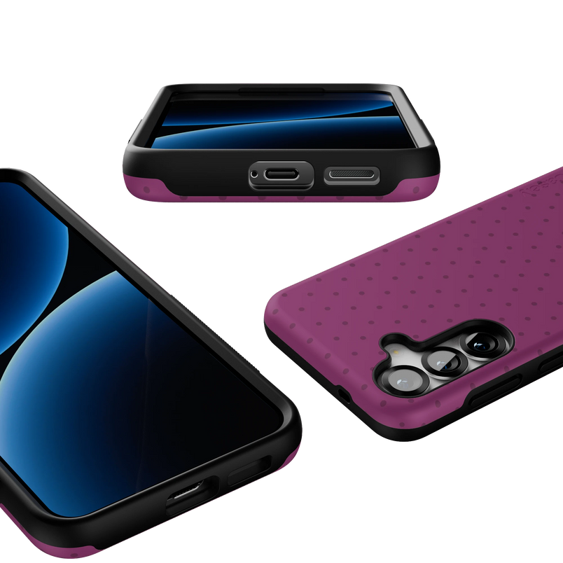 On the Dot | Plum Polka Dot Case