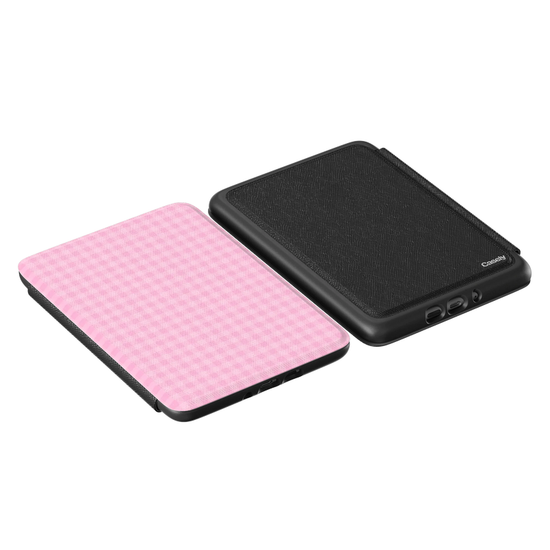 Sweet Jam | Light Pink Gingham Kindle Case