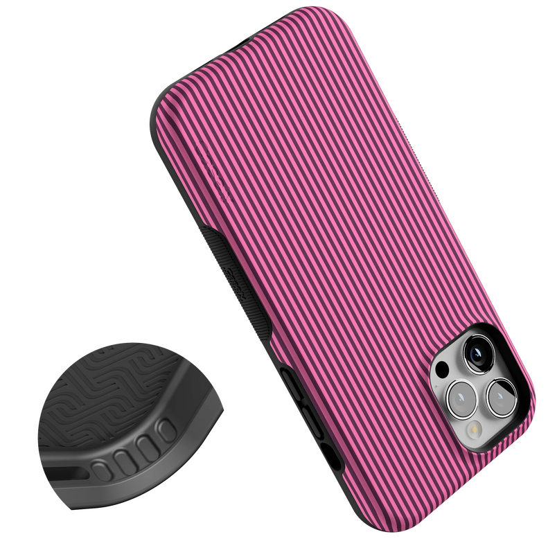 Stripes and the City | Pink & Purple Pinstripe Case