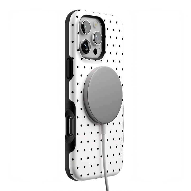 On the Dot | White Polka Dot Case