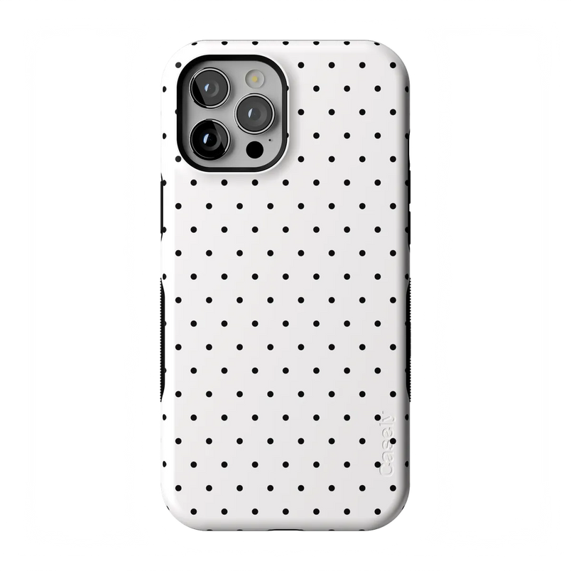 On the Dot | White Polka Dot Case