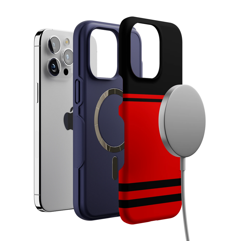 Storm Warning | Black & Red Stripes Case