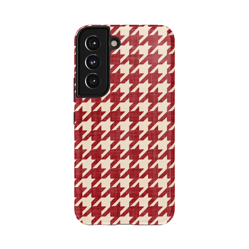 Scarlet Stitch | Red Houndstooth Case