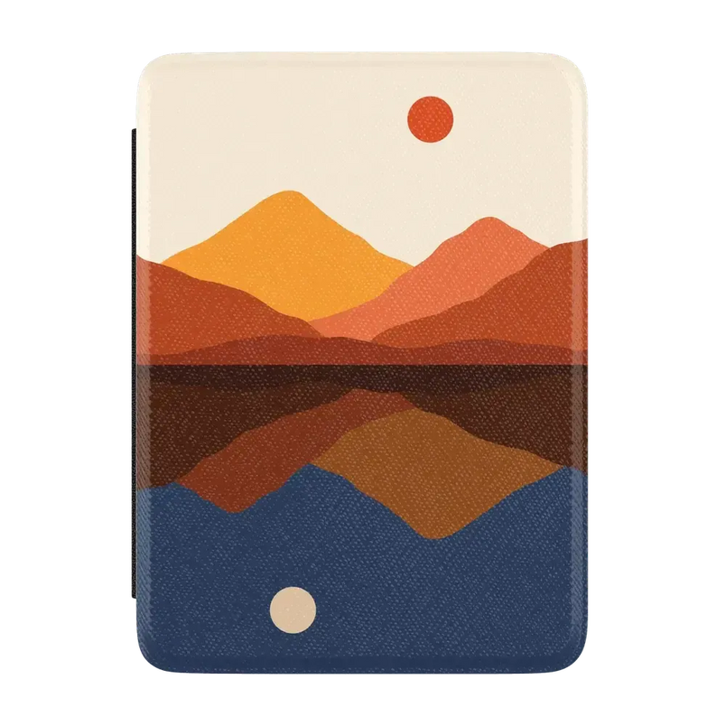 Opposites Attract | Day & Night Colorblock Mountains Kindle Case | Casely