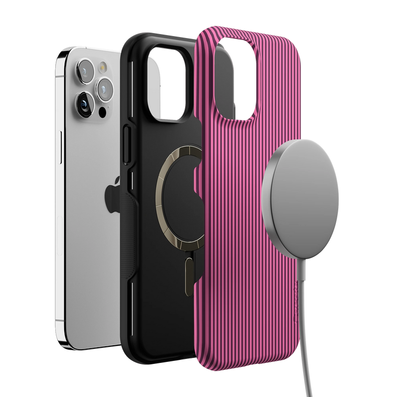 Stripes and the City | Pink & Purple Pinstripe Case