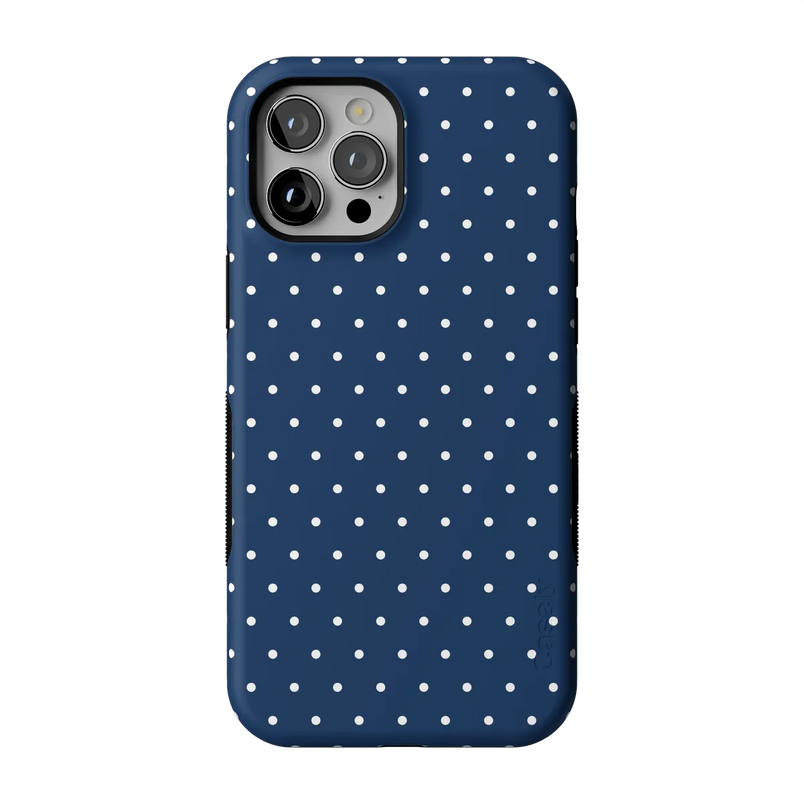 On the Dot | Navy Polka Dot Case