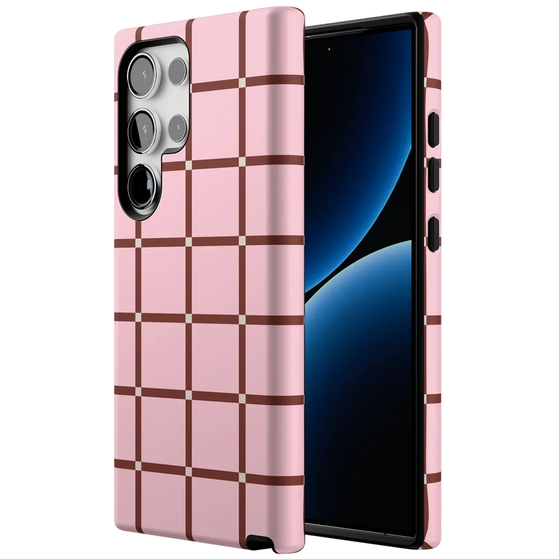 Uptown Gridlock | Pink Checkerboard Case