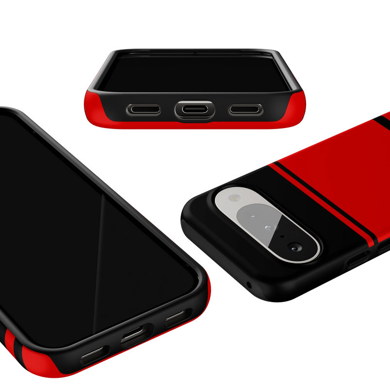 Storm Warning | Black & Red Stripes Case