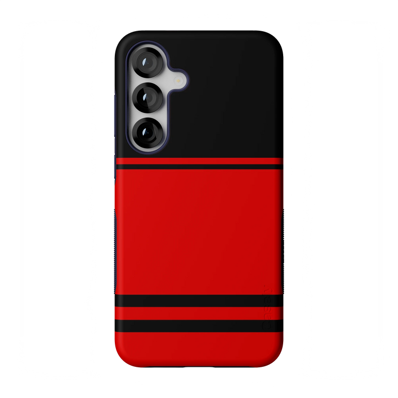 Go Canes | Black & Red Striped Case - Galaxy S25 Plus