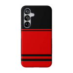 Go Canes | Black & Red Striped Case - Galaxy S25 Plus