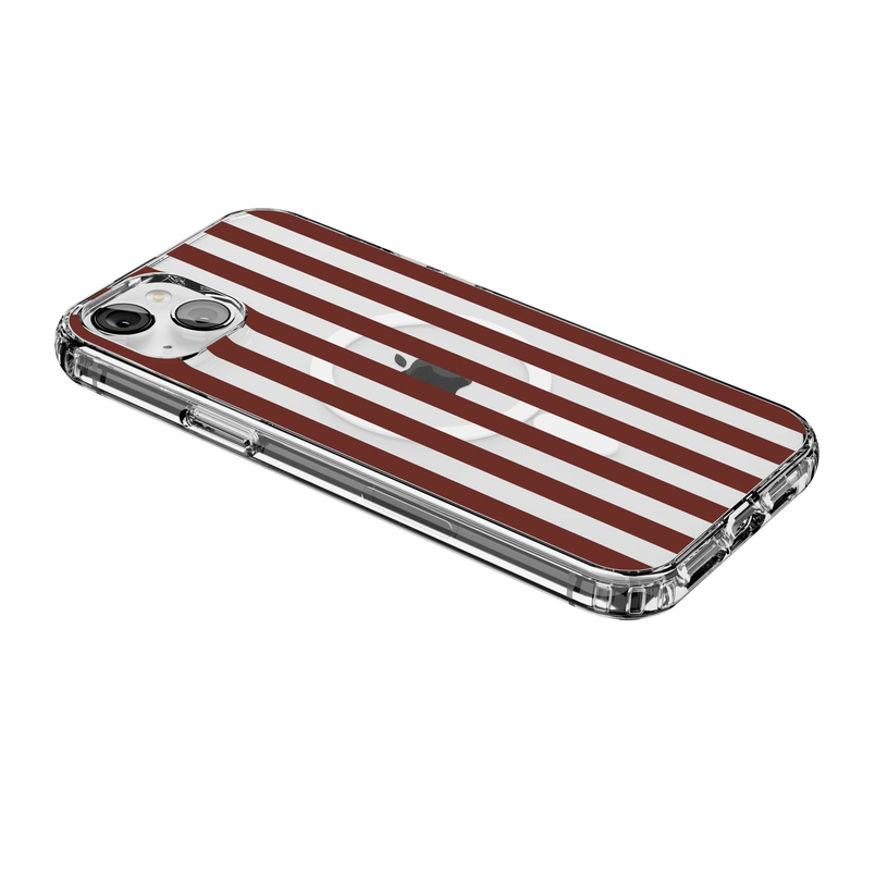 Sunday in Brooklyn | Burgundy Stripes Case