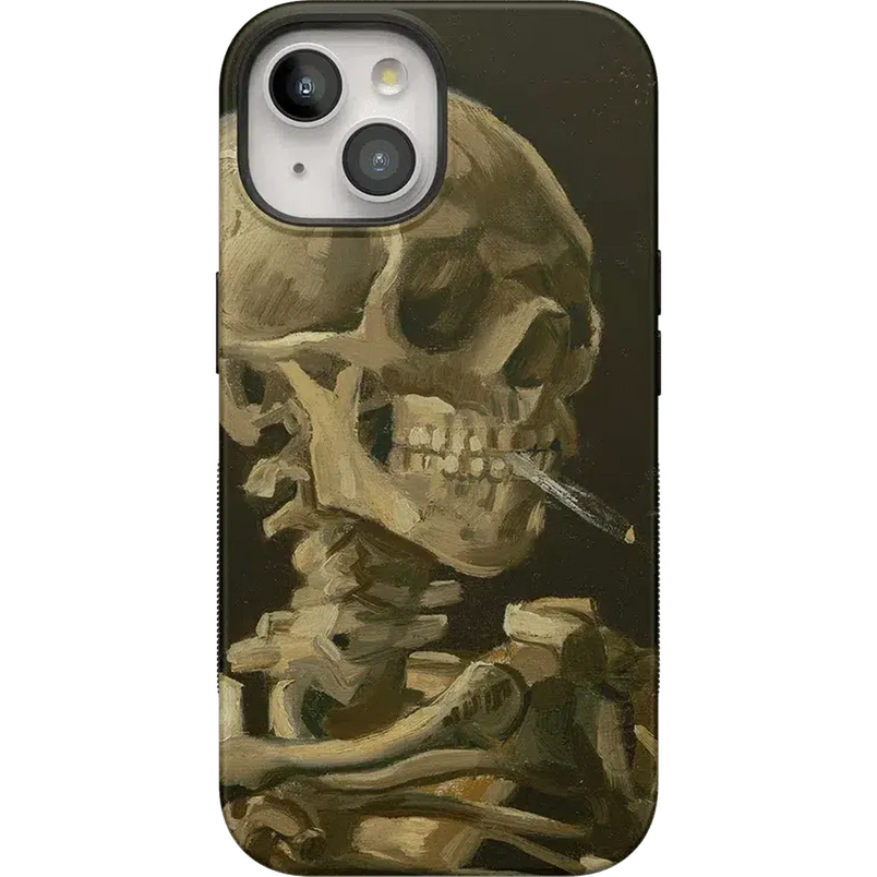 Van Gogh | Skull of a Skeleton with Burning Cigarette Phone Case iPhone Case Van Gogh Museum Bold + MagSafe® iPhone 15 Plus