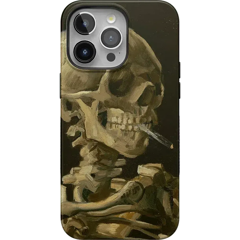 Van Gogh | Skull of a Skeleton with Burning Cigarette Phone Case iPhone Case Van Gogh Museum Bold + MagSafe® iPhone 15 Pro Max