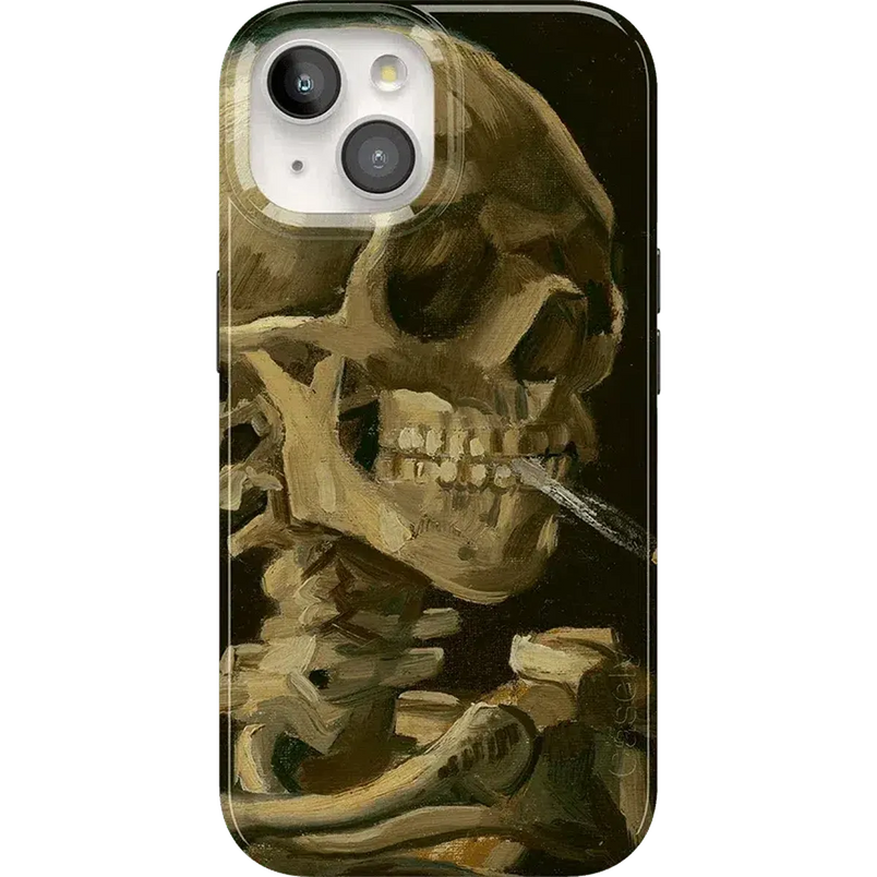 Van Gogh | Skull of a Skeleton with Burning Cigarette Phone Case iPhone Case Van Gogh Museum Classic + MagSafe® iPhone 15