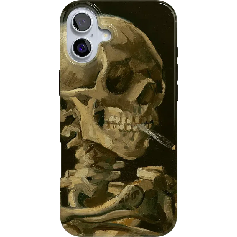 Van Gogh | Head of a Skeleton with a Burning Cigarette Phone Case iPhone Case Van Gogh Museum Classic + MagSafe® iPhone 16 Plus