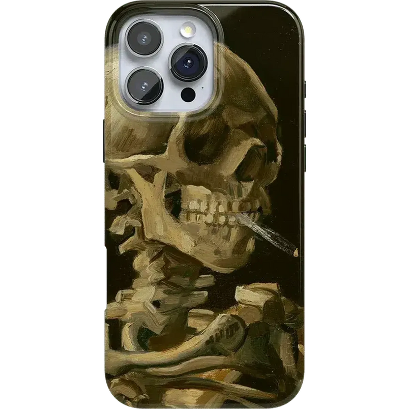 Van Gogh | Head of a Skeleton with a Burning Cigarette Phone Case iPhone Case Van Gogh Museum Classic + MagSafe® iPhone 16 Pro Max
