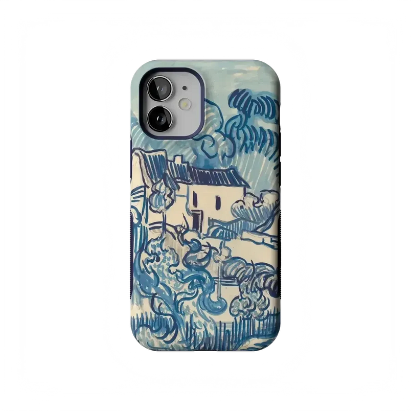Van Gogh | Landscape With Houses Phone Case iPhone Case Van Gogh Museum Bold Flex + MagSafe® iPhone 12 Mini 