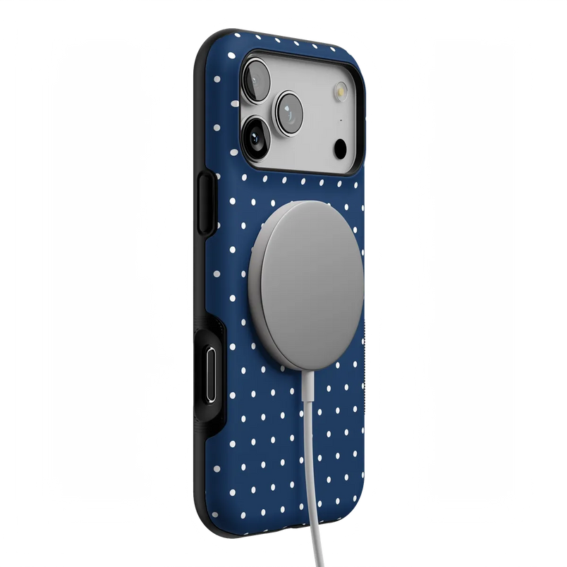 On the Dot | Navy Polka Dot Case