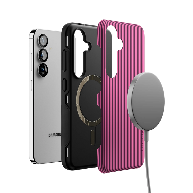 Stripes and the City | Pink & Purple Pinstripe Case