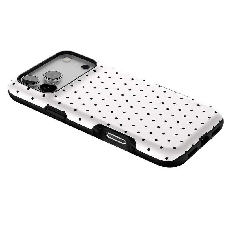 On the Dot | White Polka Dot Case