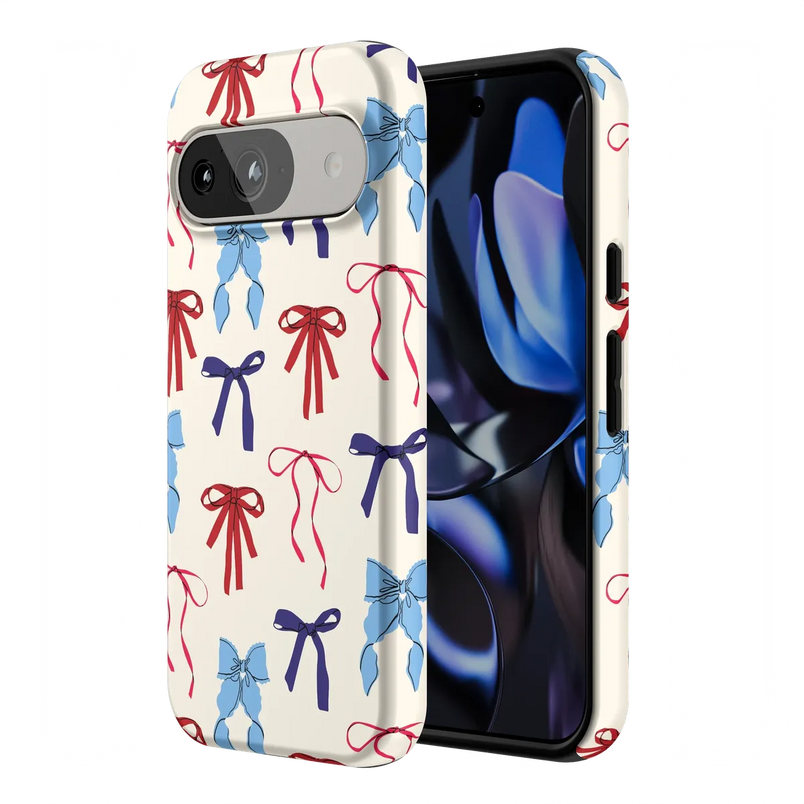 American Girlie | Red White & Blue Bows Case
