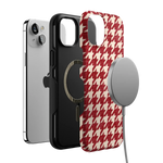 Scarlet Stitch | Red Houndstooth Case