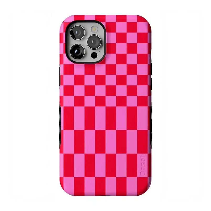 Vibe Check | Pink Checkerboard Case Phone Case Casetry Bold Flex + MagSafe® iPhone 12 Pro Max