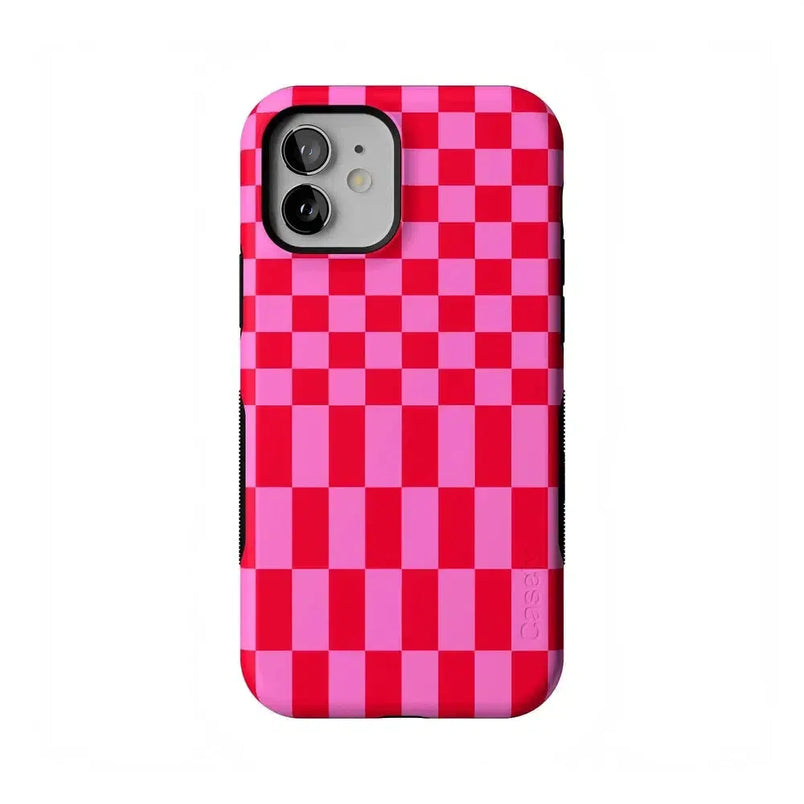 Vibe Check | Pink Checkerboard Case Phone Case Casetry Bold Flex + MagSafe® iPhone 12