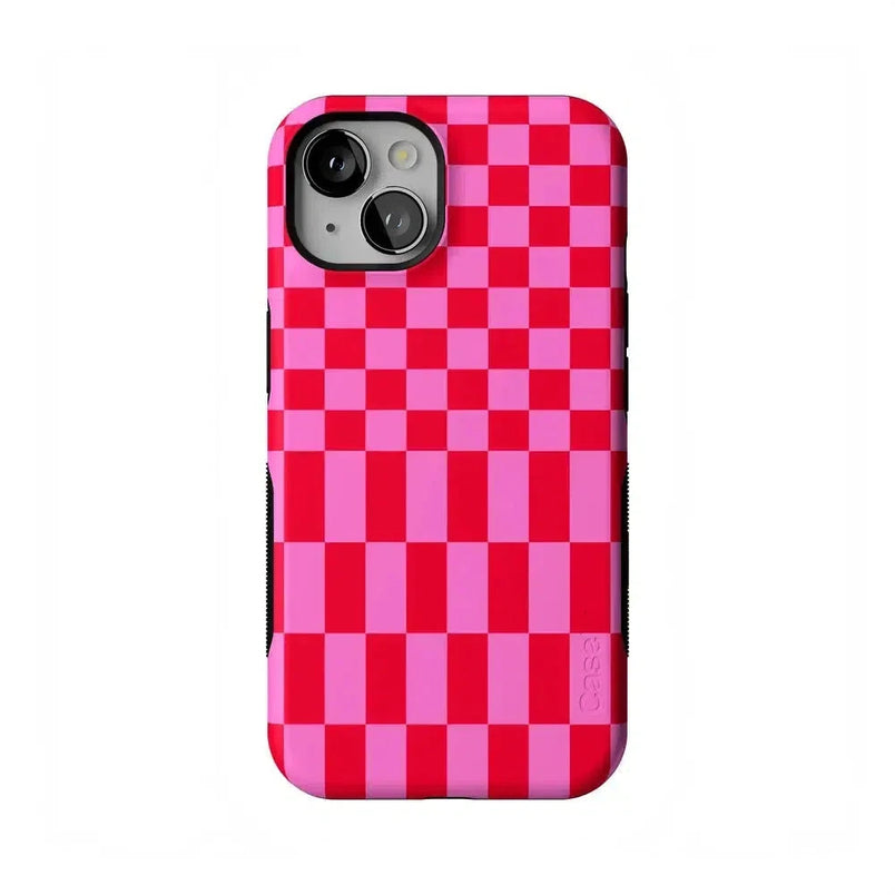 Vibe Check | Pink Checkerboard Case