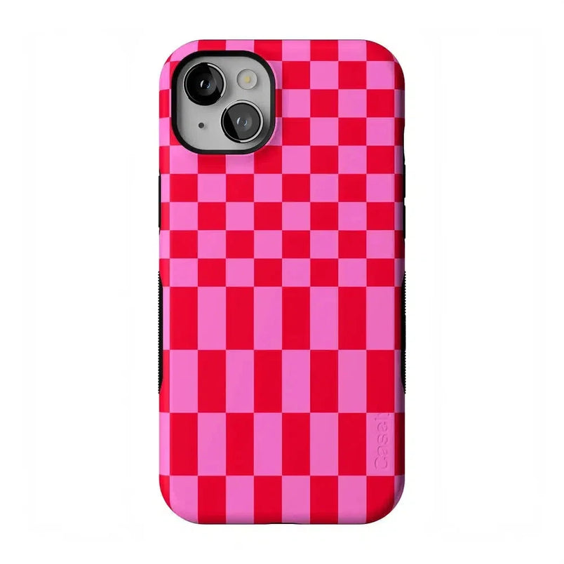 Vibe Check | Pink Checkerboard Case Phone Case Casetry Bold Flex + MagSafe® iPhone 14 Plus