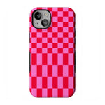 Vibe Check | Pink Checkerboard Case Phone Case Casetry Bold Flex + MagSafe® iPhone 14 Plus