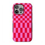 Vibe Check | Pink Checkerboard Case Phone Case Casetry Bold Flex + MagSafe® iPhone 14 Pro Max