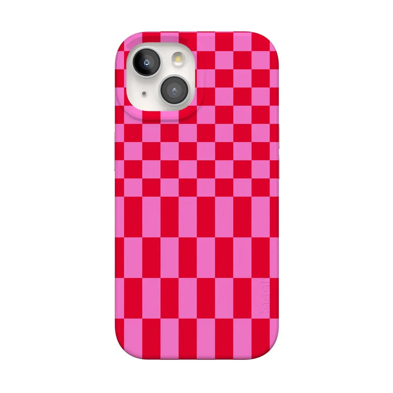 Vibe Check | Pink Checkerboard Case Phone Case Casetry Classic + MagSafe® iPhone 15 