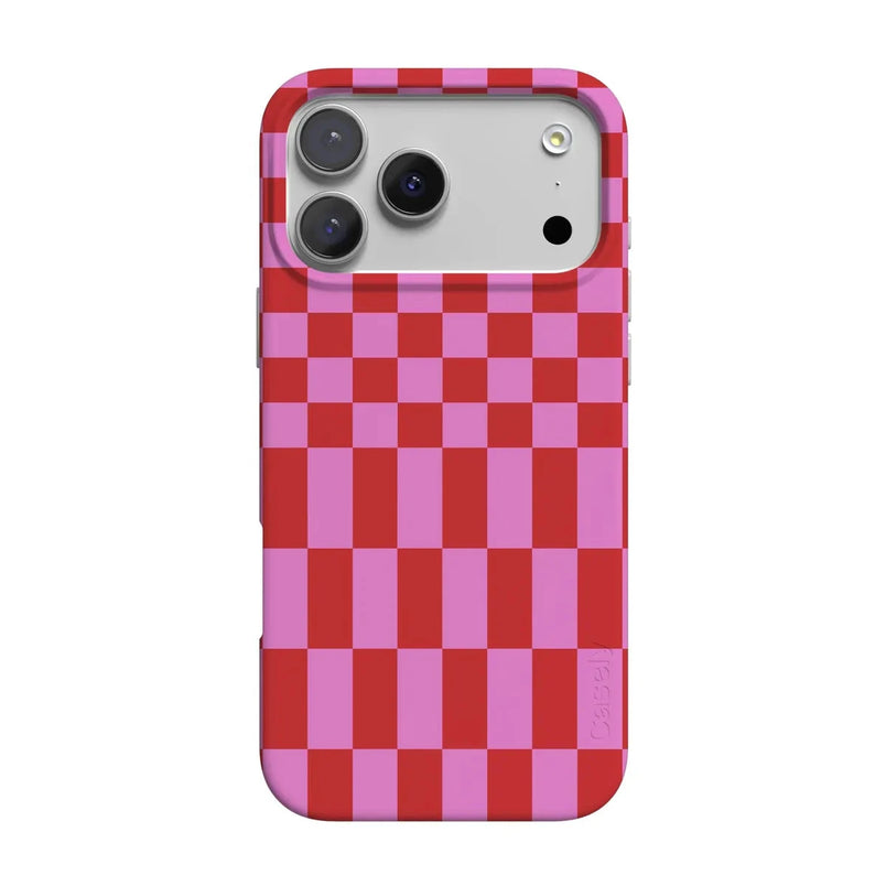 Vibe Check | Pink Checkerboard Case Phone Case Casetry Classic + MagSafe® iPhone 17 Pro Max 