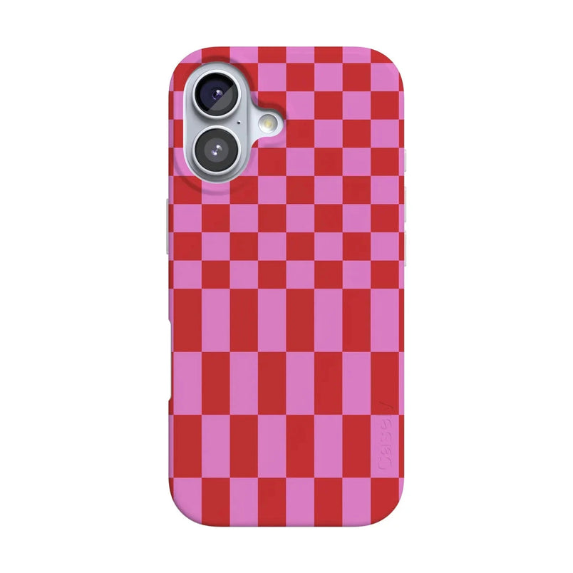 Vibe Check | Pink Checkerboard Case Phone Case Casetry Classic + MagSafe® iPhone 17 