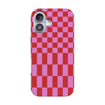 Vibe Check | Pink Checkerboard Case Phone Case Casetry Classic + MagSafe® iPhone 17 