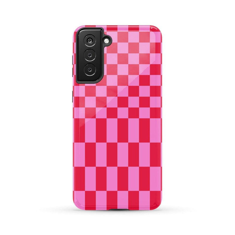 Vibe Check | Pink Checkerboard Case Phone Case Casetry Essential Galaxy S21 Plus