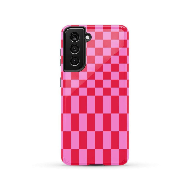 Vibe Check | Pink Checkerboard Case Phone Case Casetry Essential Galaxy S21