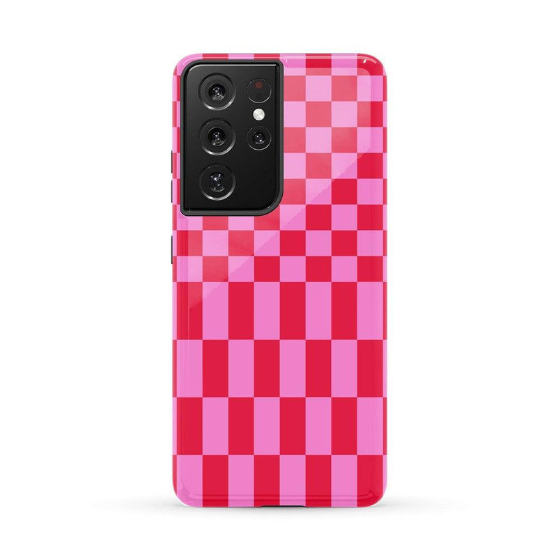 Vibe Check | Pink Checkerboard Case Phone Case Casetry Essential Galaxy S21 Ultra