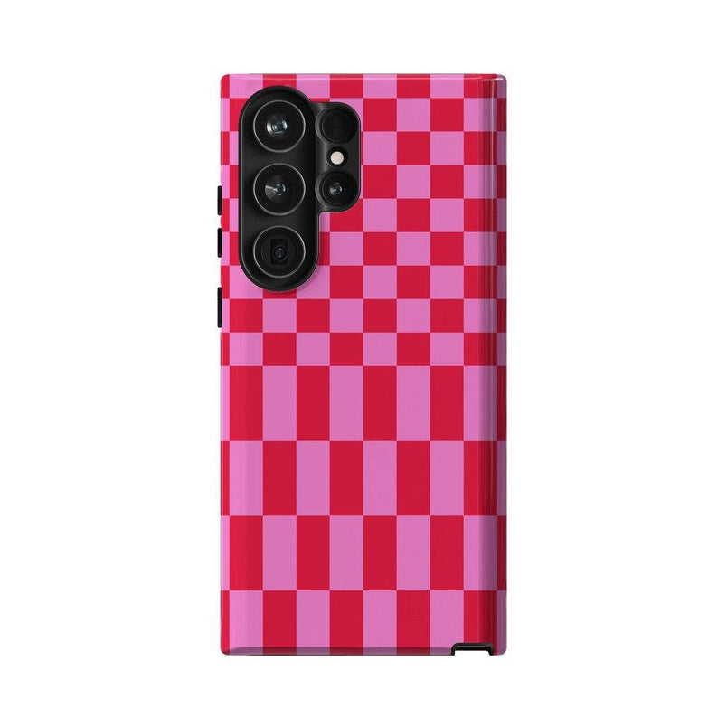 Vibe Check | Pink Checkerboard Case Phone Case Casetry Essential Galaxy S23 Ultra