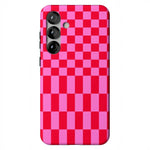 Vibe Check | Pink Checkerboard Case Phone Case Casetry Essential + MagSafe® Galaxy S25 Plus