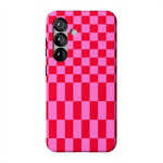 Vibe Check | Pink Checkerboard Case Phone Case Casetry Essential + MagSafe® Galaxy S25